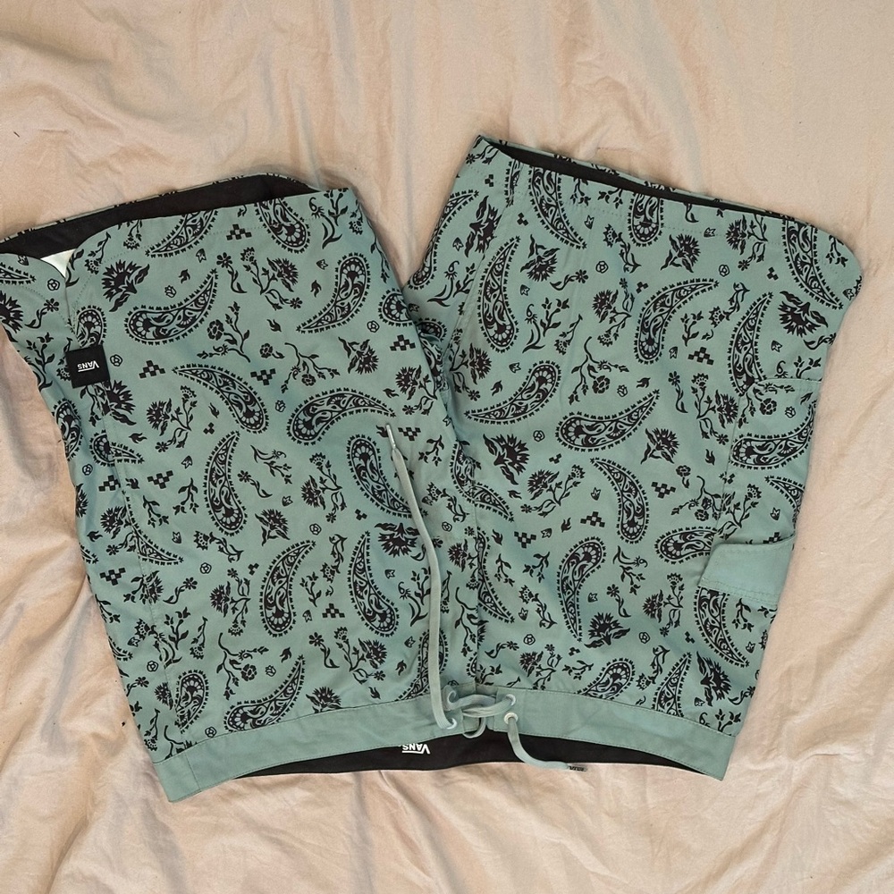 Vans Green Paisley Shorts
